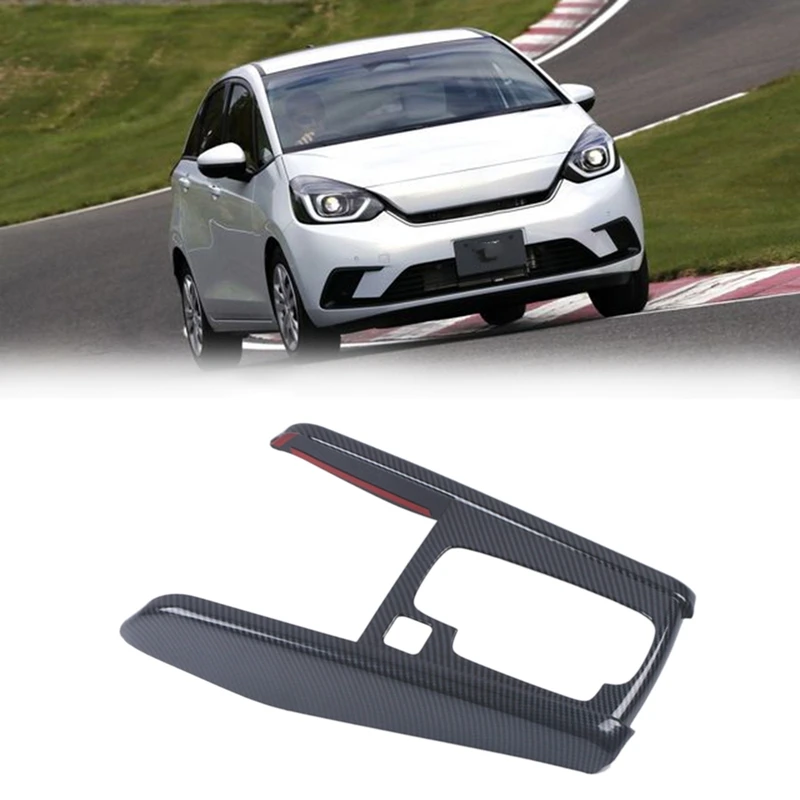 

for Honda Fit 2020 2021 Car Accessories Gear Shift Panel Cover Trim Frame Sticker ABS Carbon Interior Decoration