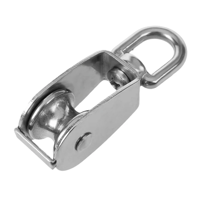 

25mm Rotatable Stainless Steel Wire Rope Single sheave pulley scooter