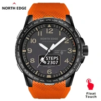 northedge mens digital watch military army 50m waterproof dual display sport heart rate monitor bluetooth compatible wristband