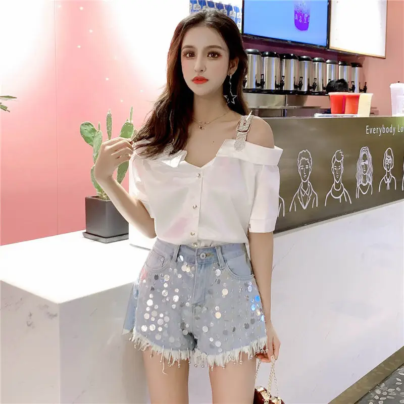 

Shirt women's summer short sleeve 2020 new student Korean version of loose Joker white wear small foreign style shirt tide