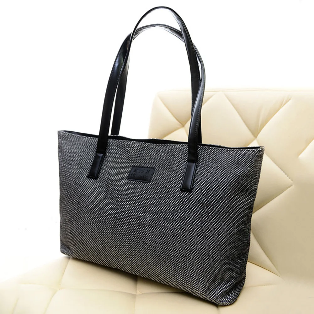 Женская Повседневная Сумка тоут на молнии вместительная портативная Холщовая