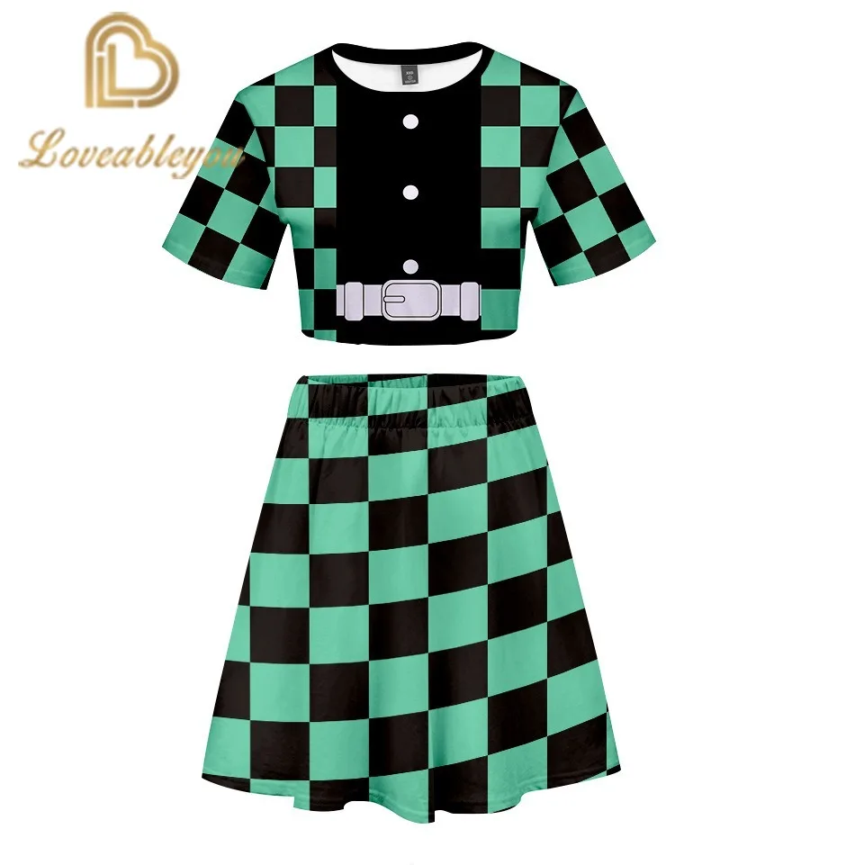 Костюм женский летний из юбки и шортов рассекающий демонов|Игровые костюмы| |