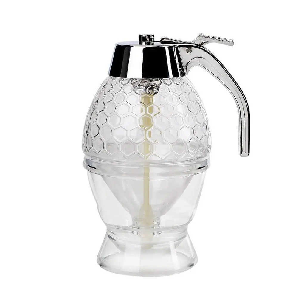 

Squeeze Bottle Honey Jar Container Bee Drip Dispenser Kettle Storage Pot Stand Holder Juice Syrup Cup Home Kitchen Accessories