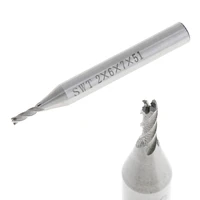 1pcs 2mm 4 cutting edges super hard hss end mill with straight handle for machining mold processing tool accessories