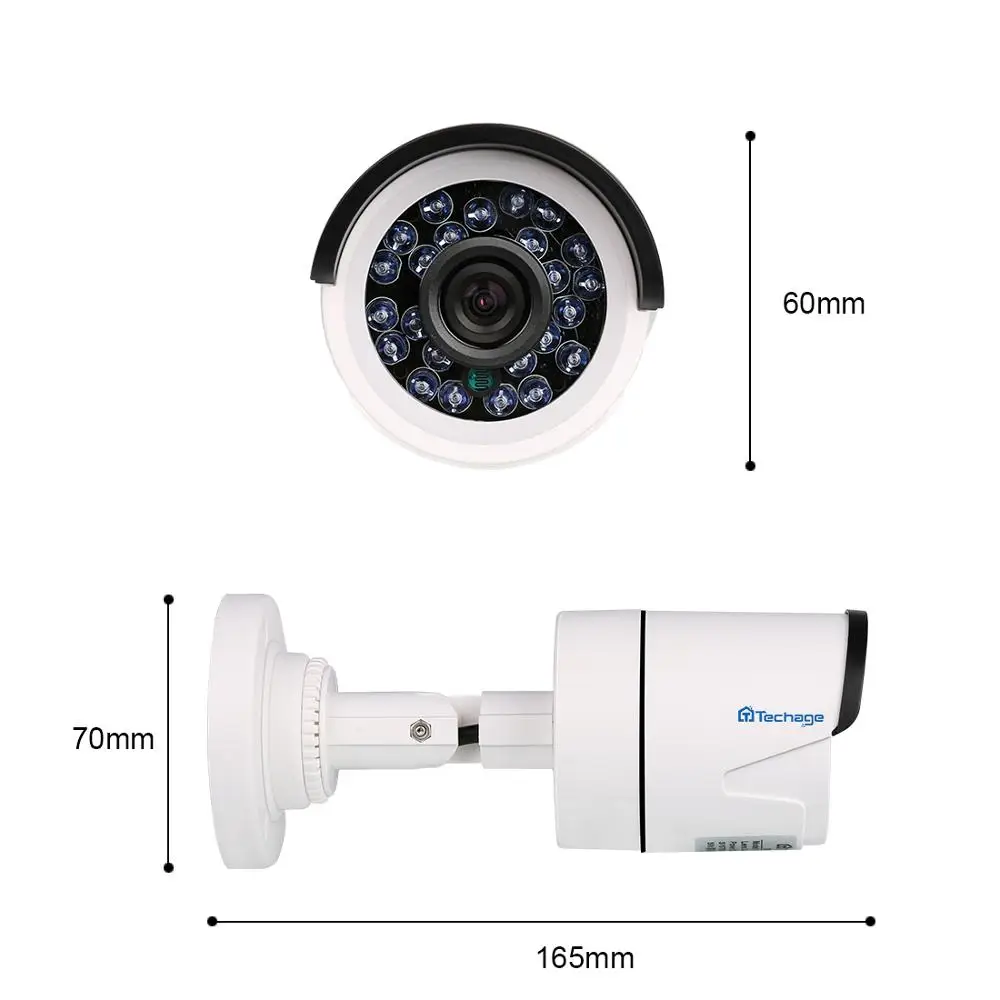 Камера видеонаблюдения Techage инфракрасная камера безопасности с функцией ночного