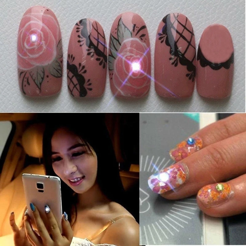 Женские NFC наклейки для дизайна ногтей DIY светодиодный светильник телефона