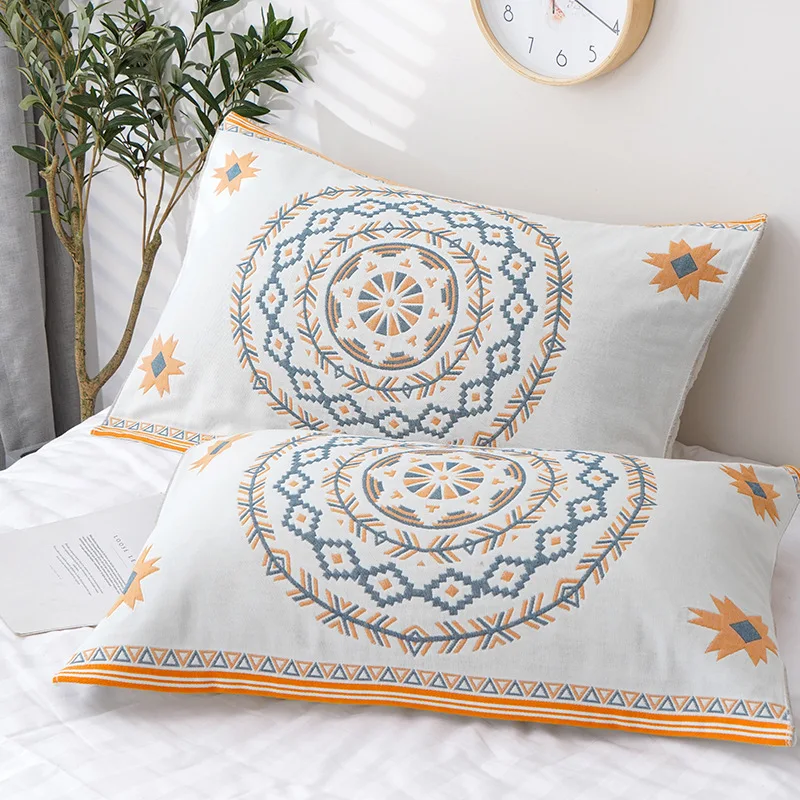 

Home Decor Simple Geometric Throw Cotton Nordic Pillow Towel Used to Cover Pillow Decorative Sofa Cushion Cover 52*80cm 2pcs