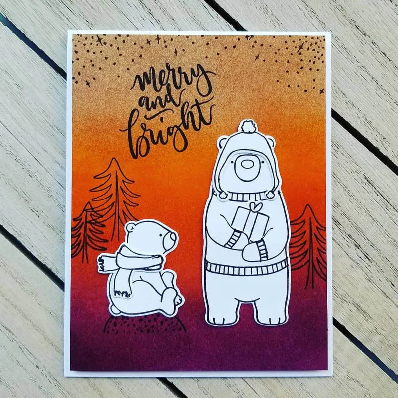 Прозрачные штампы с изображением животных и металлические для скрапбукинга