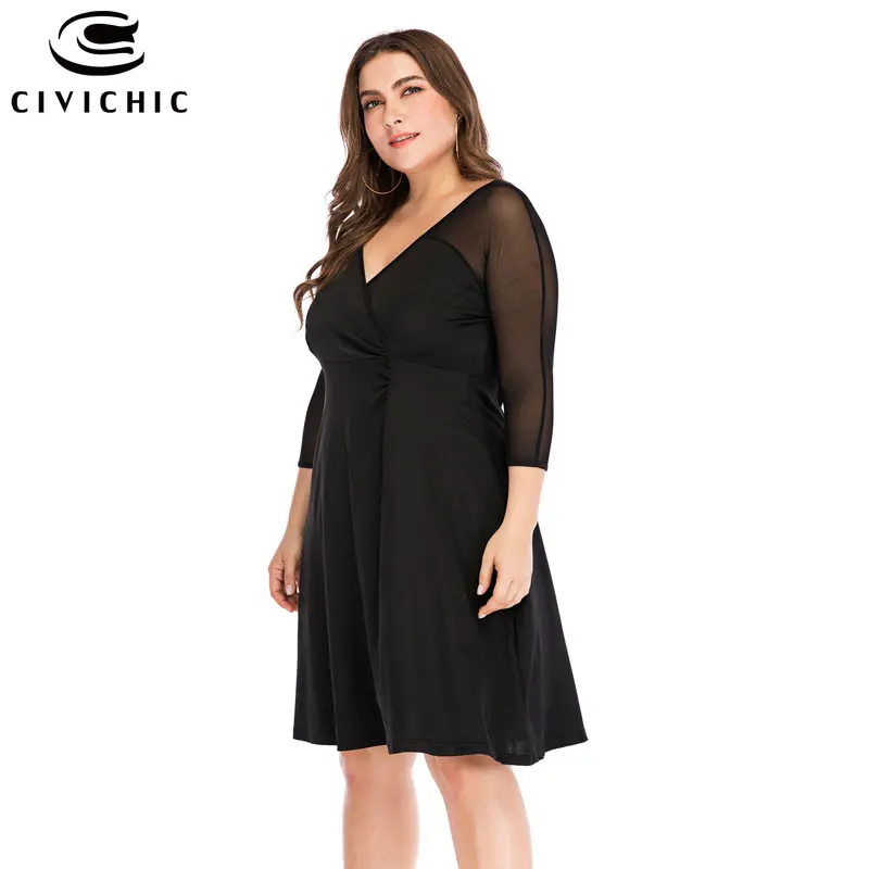 Шикарное женское платье большого размера сексуальное с глубоким v образным