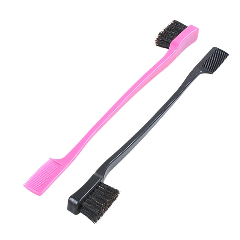 Двухсторонняя расческа для волос комбинированный набор из 2 предметов розовый и
