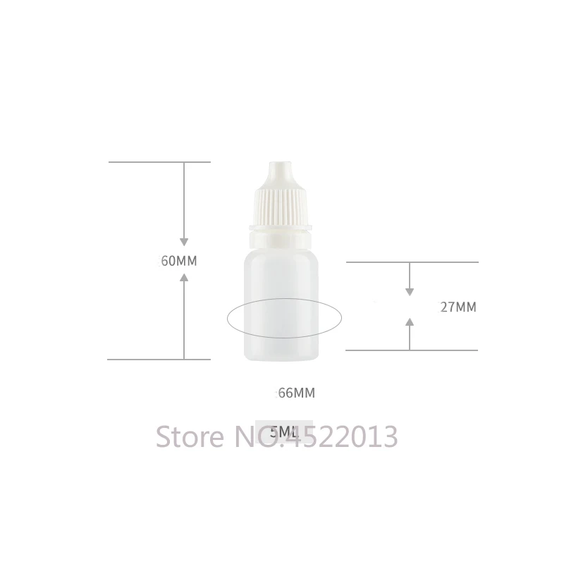5 мл 10 200 шт. пустая белая ПП маленькая бутылка для эфирного масла портативный