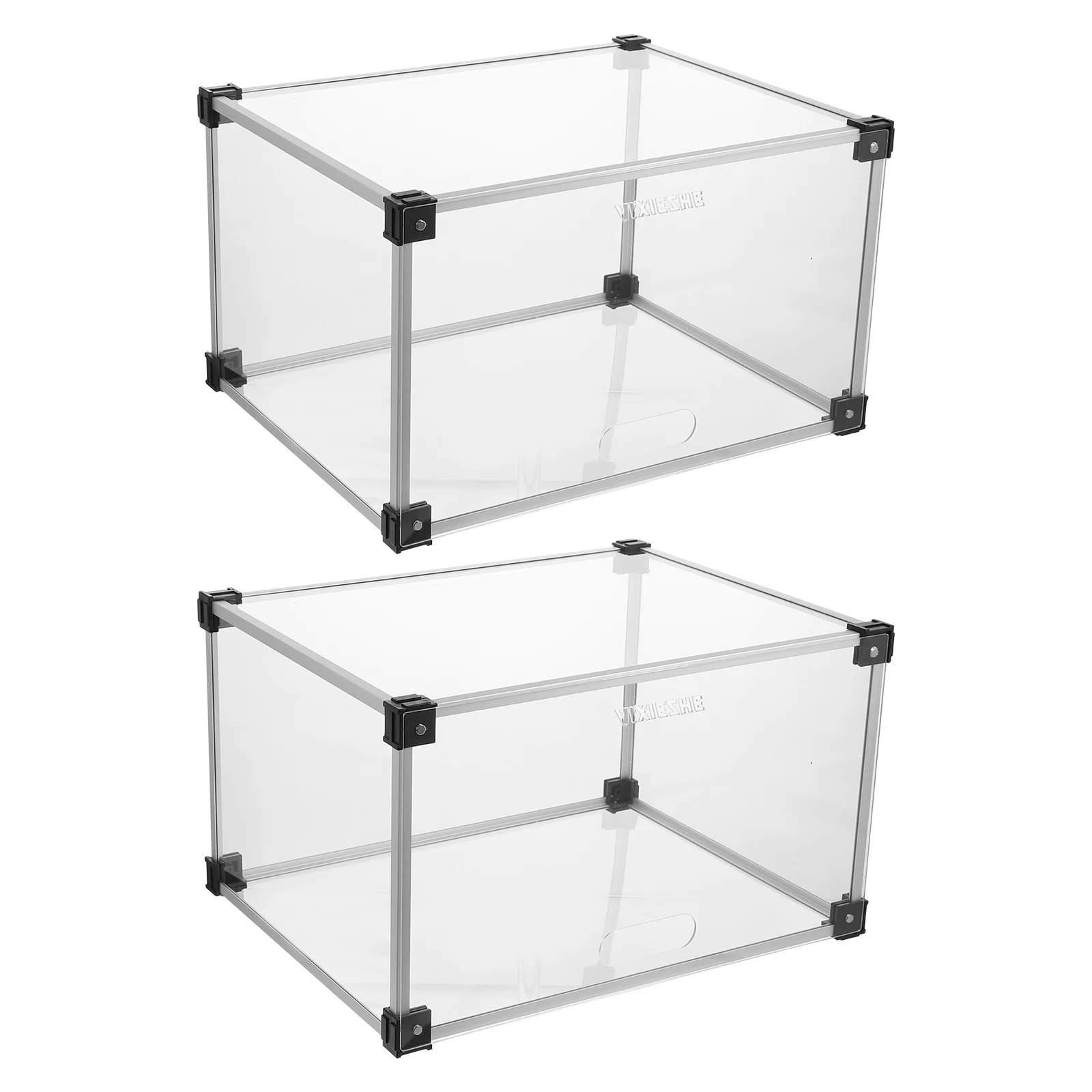 

2PCS Sneaker Transparent Display Storage Box Magnetic Suction Display Cabinet