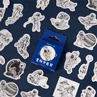 45 звёзд, космонавты, маленький дневник, набор Милых Мини наклеек в коробке, скрапбукинг, милые хлопья, журнал, канцелярские принадлежности