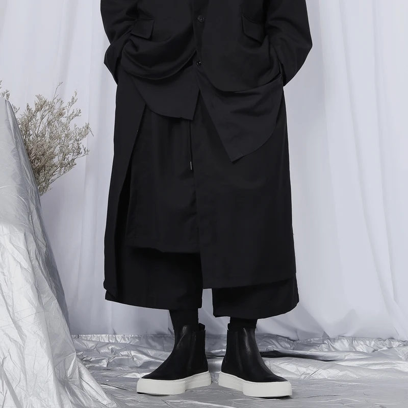 Оригинальные новые повседневные штаны мужские свободные прямые брюки Yamamoto