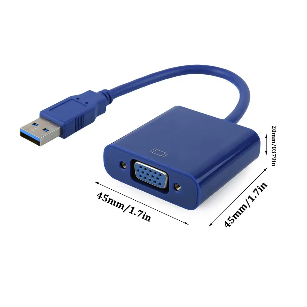 

Usb To Vga Converter Usb To Vga Usb3 0 To Vga Usb To Vga Extension Cable Plug and Play USB3.0 Interface