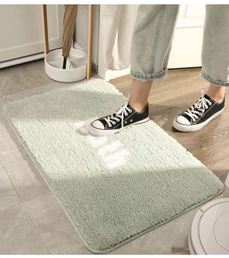 

New Simple Home Bathroom Non-slip Floor Mat Carpet Bathroom Door Absorbent Floor Mat Household Toilet Door Mat