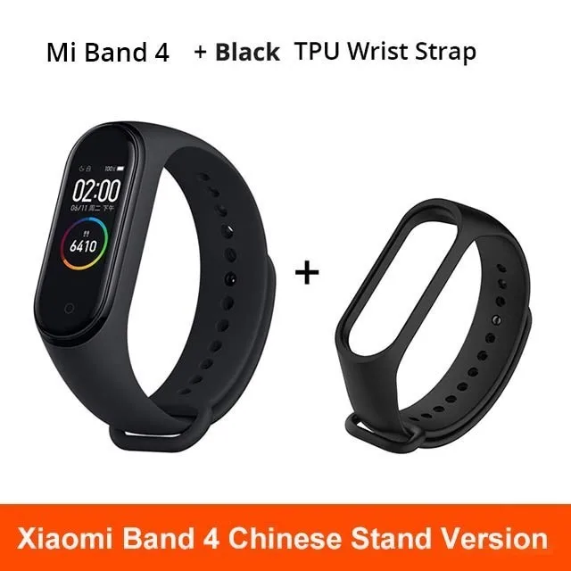 Xiaomi MiBand 4 1 S Смарт-браслет с сенсорным экраном для Android IOS 1 S фитнес Xiaomi Mi Band 4 - Цвет: add black strap