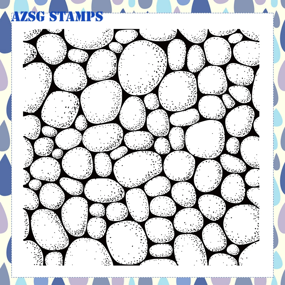 AZSG Cobblestone Clear Stamps For DIY Scrapbooking/Card Making/Album Decorative Silicone Stamp Crafts