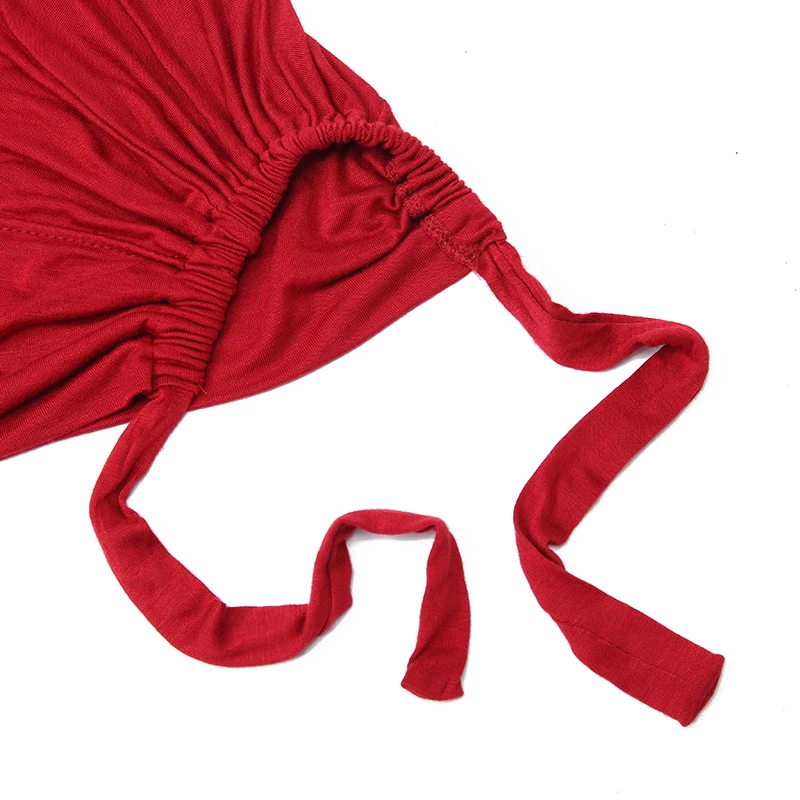 

Fashion Premium Jersey Muslim Inner Cap Stretch Hijab With Rope Adjustable Women Underscarf Solid Color Islamic Turban Headwear