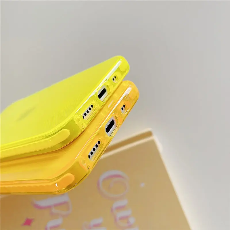 

Case For iPhone 12 11 Pro Max X XS Max XR 8 7 Plus Candy Color Transparent Shockproof Back Cover Funda