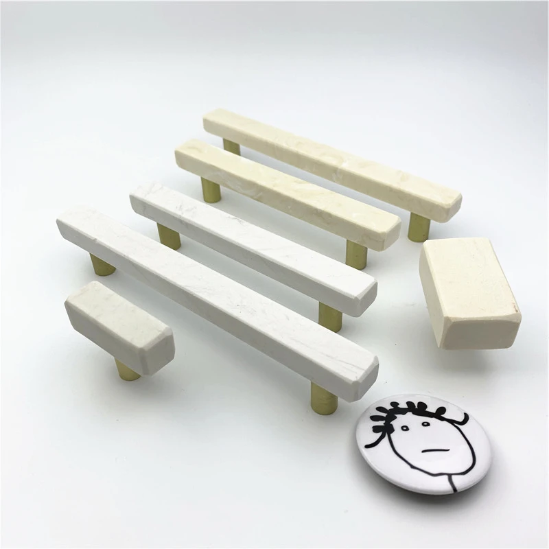 Ручка LCH для шкафа из натурального мрамора в скандинавском стиле однотонная