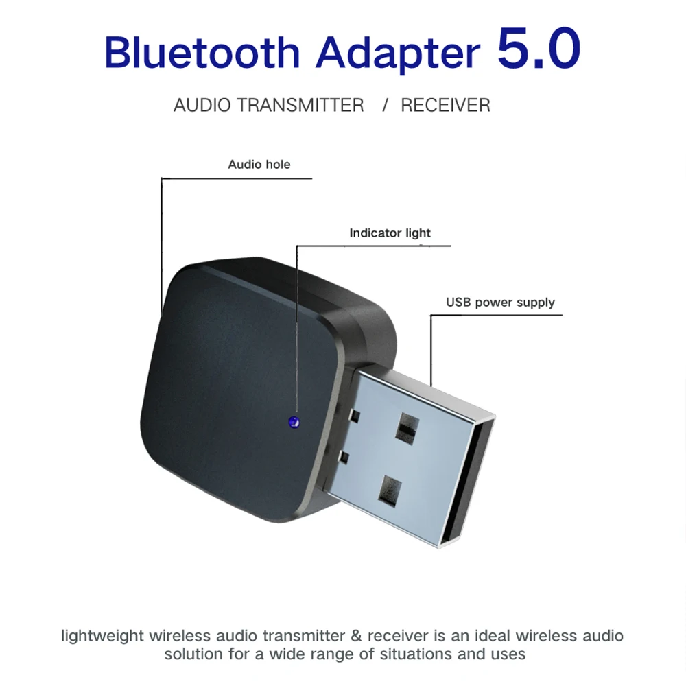 Новинка Bluetooth 5 0 аудио передатчик приемник мини USB стерео музыка 3 мм разъем AUX