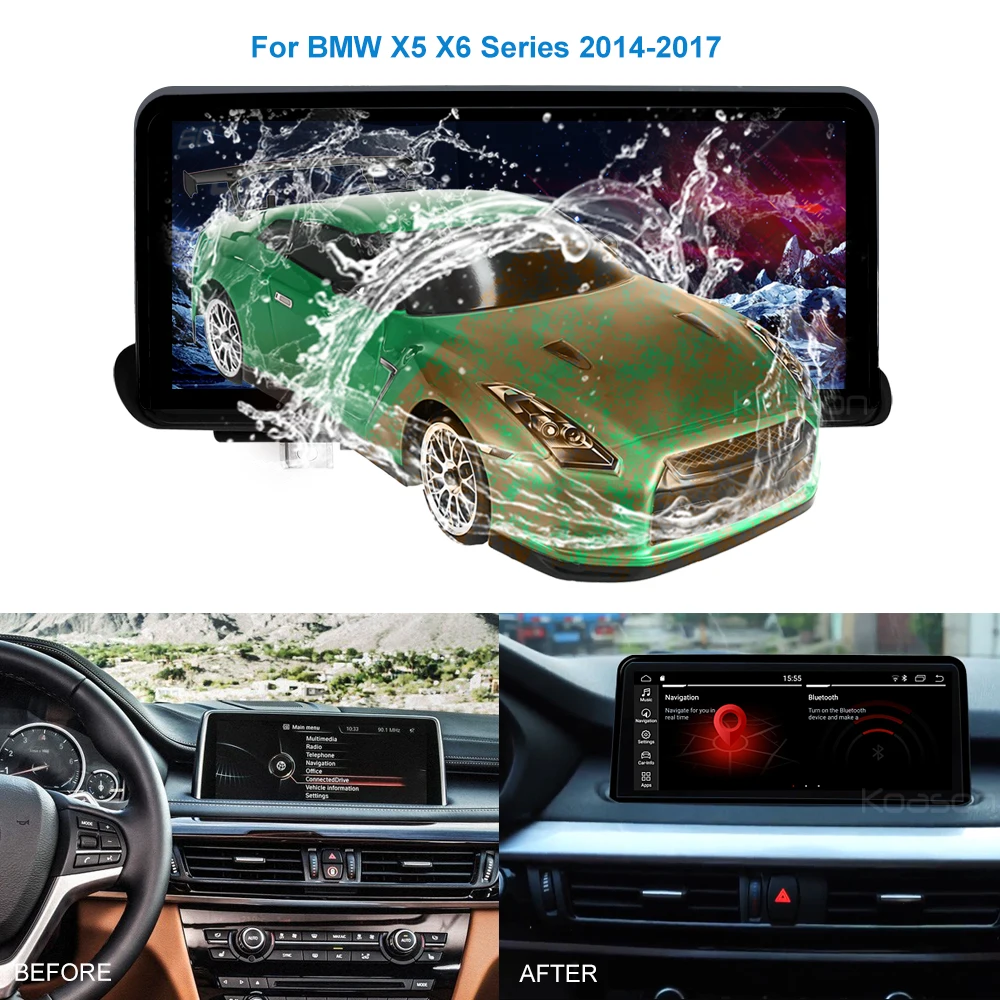 Экран 10 25 дюймов на платформе Android 9 0 GPS навигатор для BMW X5 F15 X6 F16 (2014 2017)