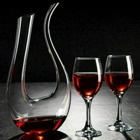 1500ml decanter bottle jug pourer aerator u shaped decanter crystal red wine brandy champagne glasses for family bar party