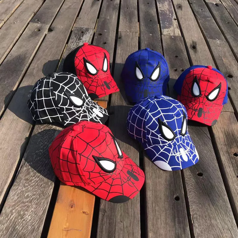 

2021 Disney for Baseball cap children's cap, manwei cartoon Baby Hat outdoor cartoon spider man sun visor