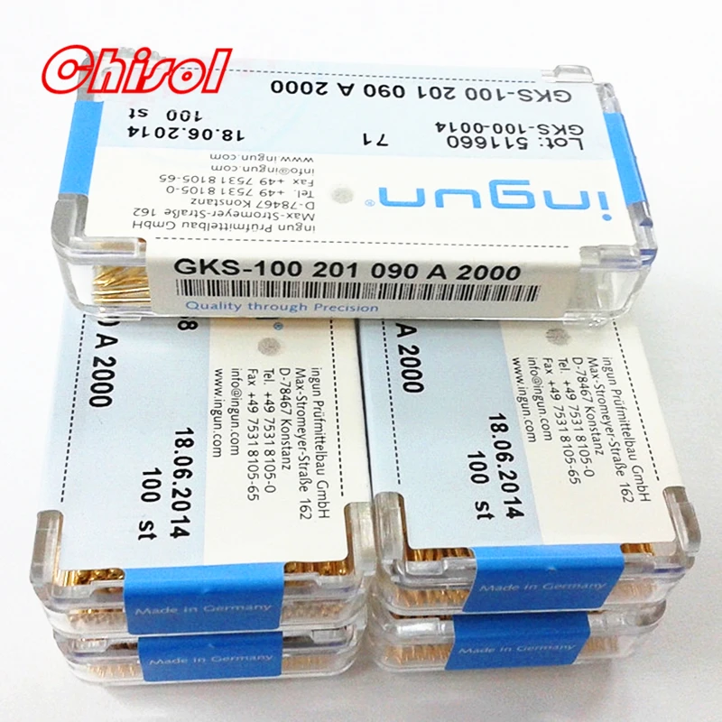 Оригинальная игла для тестирования INGUN 100 шт./компл. GKS100201090A2000 GKS100201090A3000 пружинный