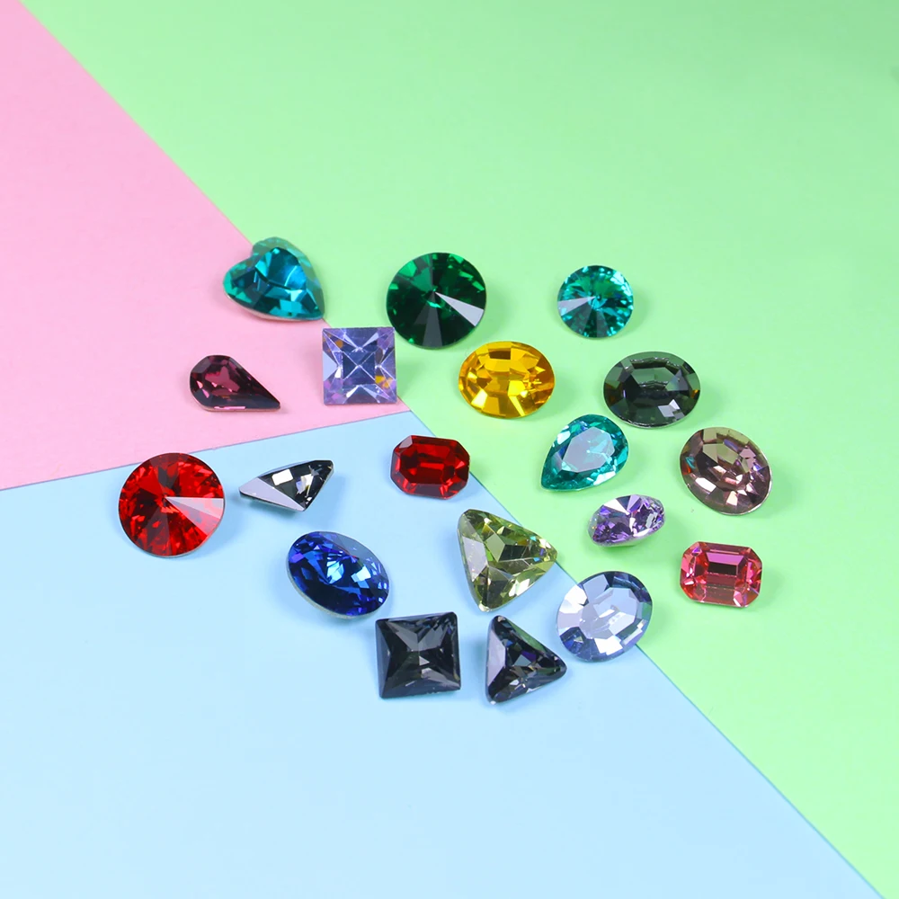 Стразы и стразы для дизайна ногтей 3 10 мм разного цвета с когтями Аппликации