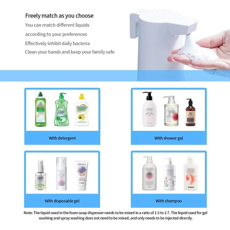 

Automatic Soap Dispenser, Touchless Foaming Soap Dispenser,Adjustment Countertop Wall Mounted Soap Dispenser for Kitchen