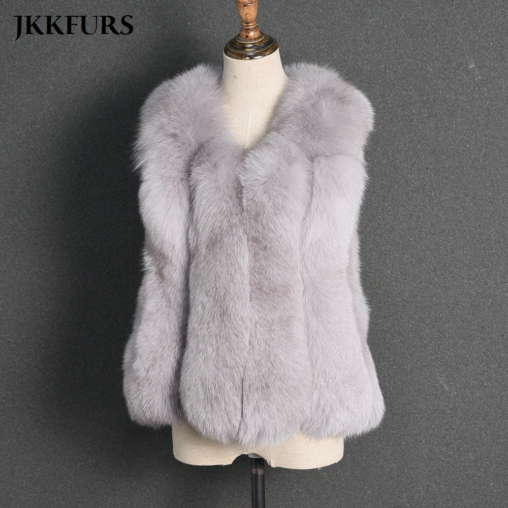 2021 Большая распродажа Женские туфли с натуральным лисьим мехом меховой жилет