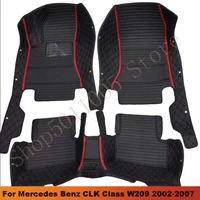 custom car floor mats for mercedes benz clk class w209 2002 2003 2004 2005 2006 2007 waterproof carpet car mats accessories