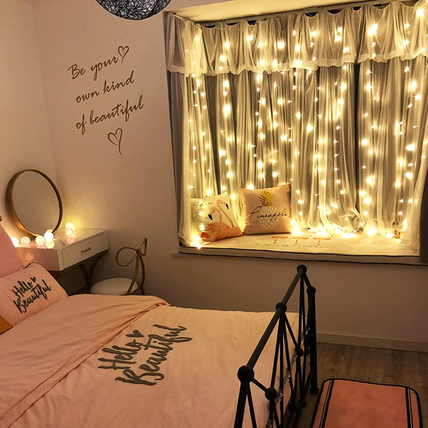 

3*3m 300leds Led Curtain String Light Led Christmas Garland Party Patio Window Decor Fairy Lights Xmas Wedding Lights