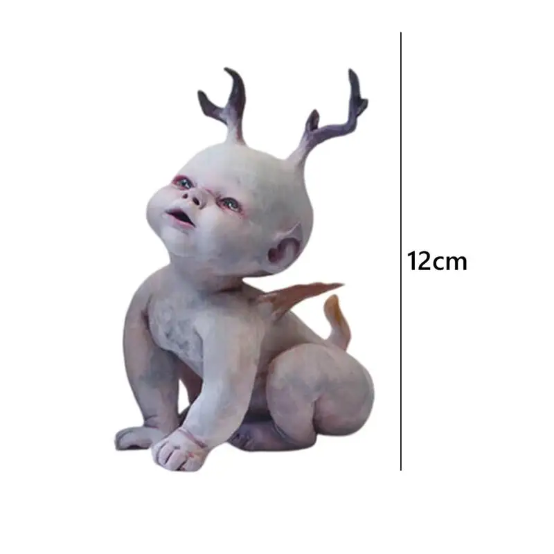 2021 Хэллоуин страшный призрак Детская кукла статуя из смолы ремесло реалистичный