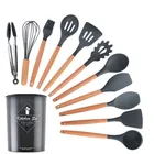 Силиконовые кухонные приборы, термостойкие кухонные приборы с антипригарным покрытием, кухонные приборы в комплекте с коробкой для хранения