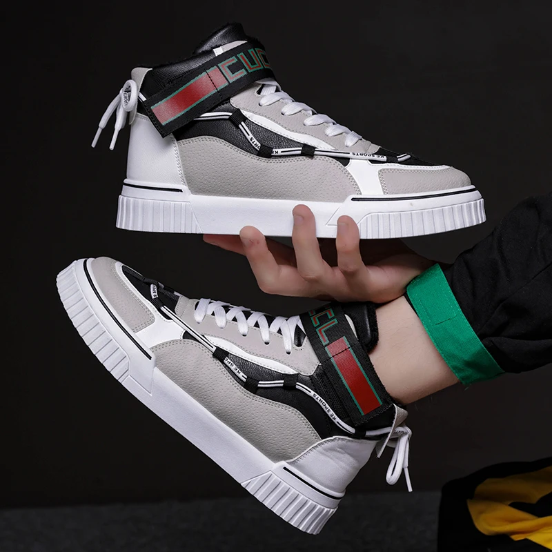 

Colorful Men's Sports Shoes Comfortable Leather High Top Men Sneakers Designer Man Running Shoes Outdoor Tide Street Flats Shoes