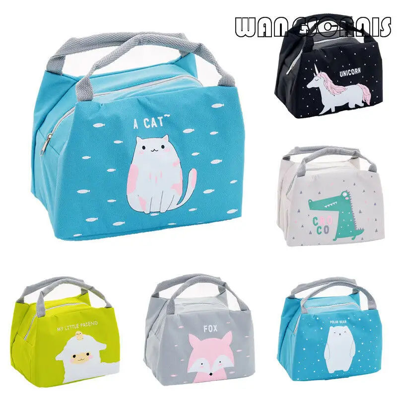 2019 Fashion Brand New Hot Cute Animal Portable Insulated Canvas Cooler Picnic Lunch Bag Thermal Food Tote | Багаж и сумки