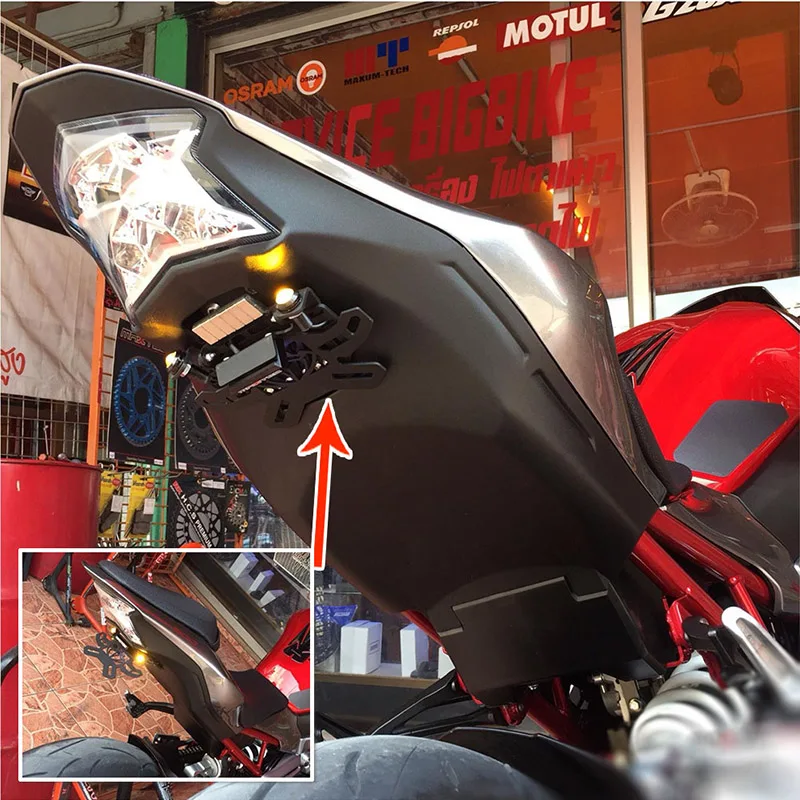 Semspeed держатель номерного знака мотоцикла для YAMAHA FZ07 MT 07 09 YZF R1 R6 R3 Z800 Z1000|Номерной