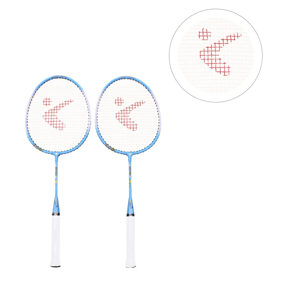 

1 Pair Kids Badminton Racket Aluminium Alloy Outdoor Sports Racket Set Training Pats Paternity Children Cartoon Badminton Racket