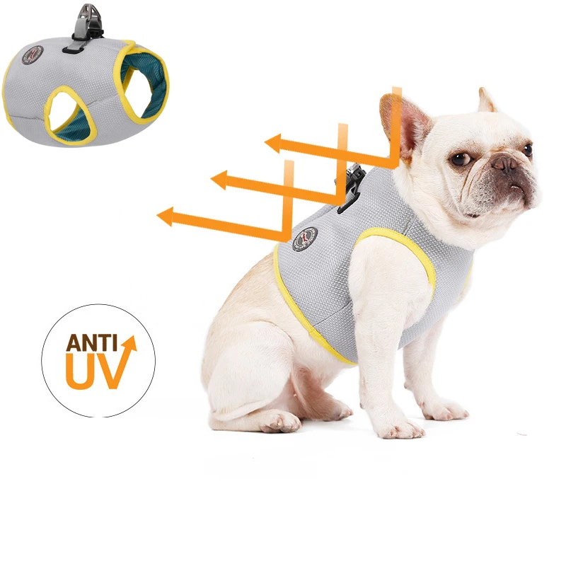 

Summer Cooling Pet Harness Adjustable Mesh Reflective Walking Dog Cool Vest Harness For Puppy Medium Dogs French Bulldog Clothes
