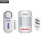 KERUI D2 датчик двери окна Сигнализация Домашняя безопасность беспроводной вход охранная PIR 120 дБ система безопасности с пультом дистанционного управления Комплект