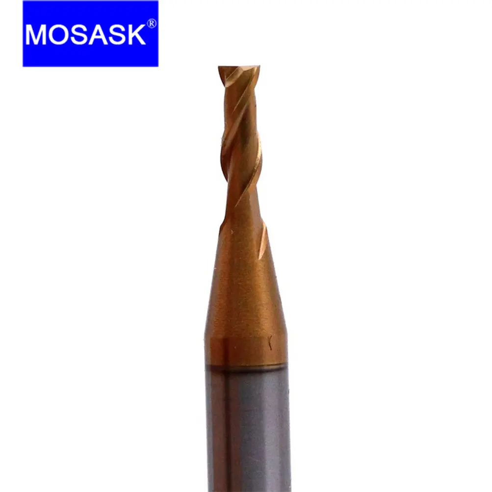 MOSASK 2 канавки HRC60 микро 0 5 мм 6 обработанная нержавеющая сталь цементированный