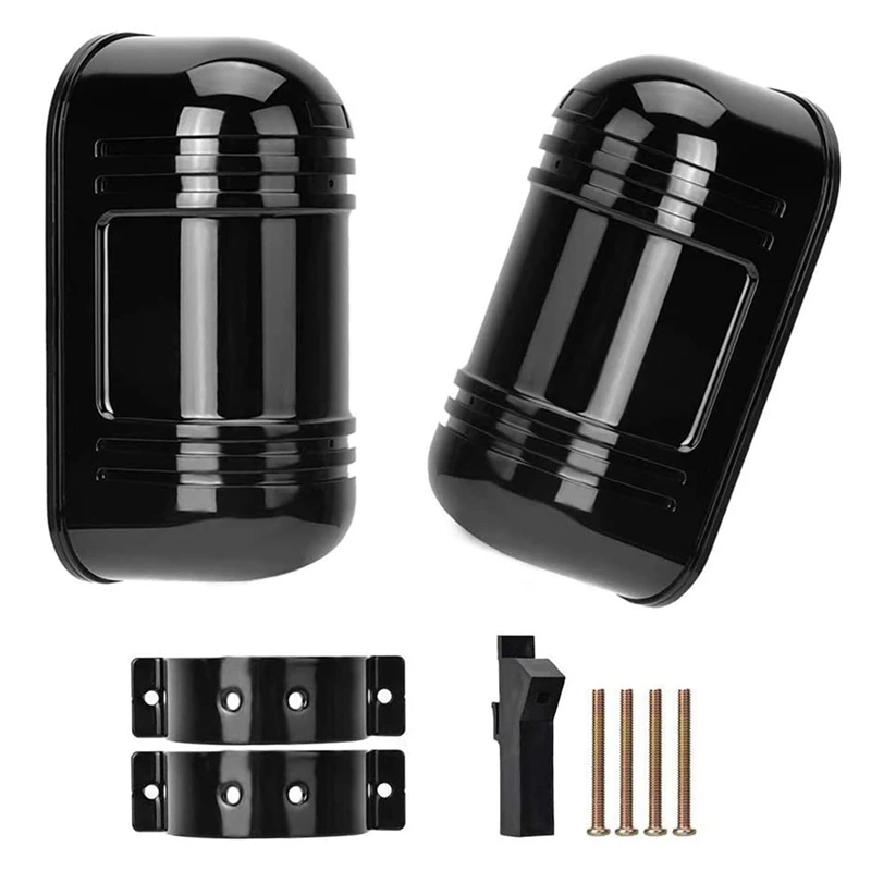 

Infrared Alarm Dual Beam Sensor Outdoor 100M Infrared Detector Black Suitable for Outdoor, Fence, Residential Area, Etc.