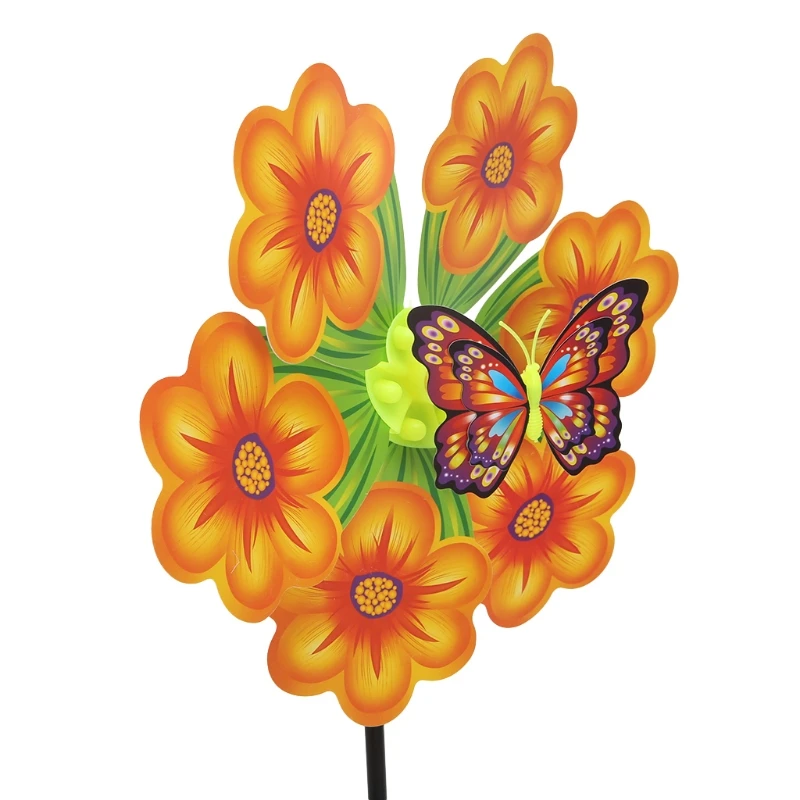 

Flower Windmill Wind Spinner Pinwheels Home Garden Yard Decoration Kids Toys New GXMB