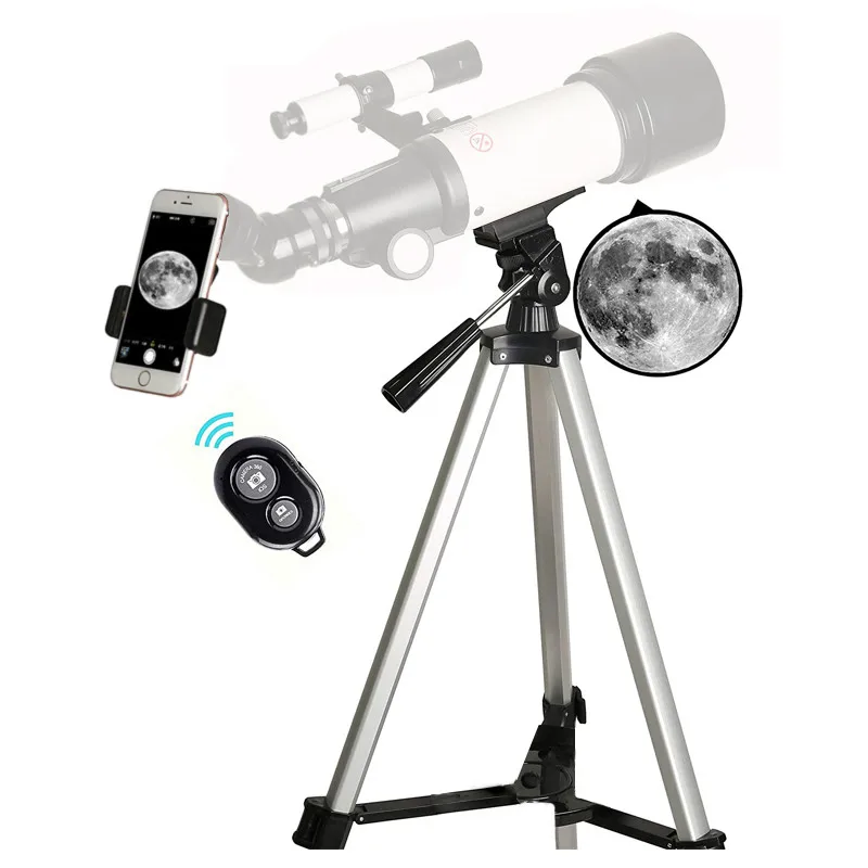 

Quick Photography Mount Astronomical Refracting Telescope stand for Kids Beginners Phone holder Adapter Wireless Remote