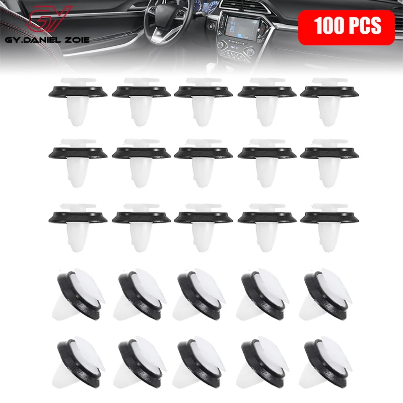 100 шт. автомобильные Зажимы Пластиковые Автомобильные зажимы отделки дверной