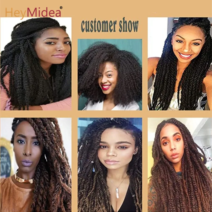 Marley волосы для скручивания 18 дюймов длинные афро кудрявые марли косы Kanekalon