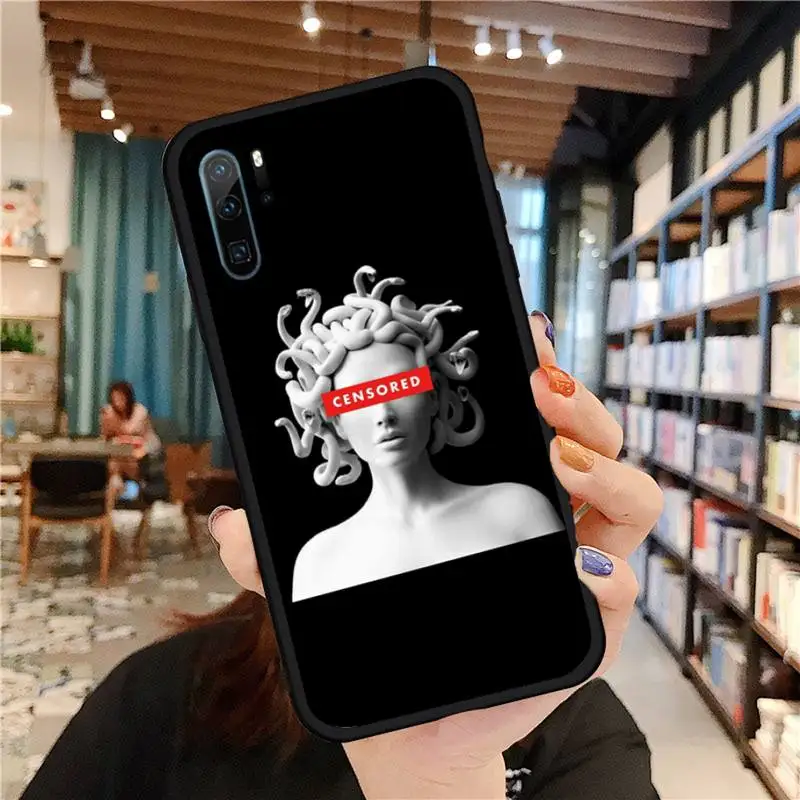 

David Medusa plaster art Phone Cases For Huawei honor Mate P 9 10 20 30 40 Pro 10i 7 8 a x Lite nova 5t Soft silicone funda